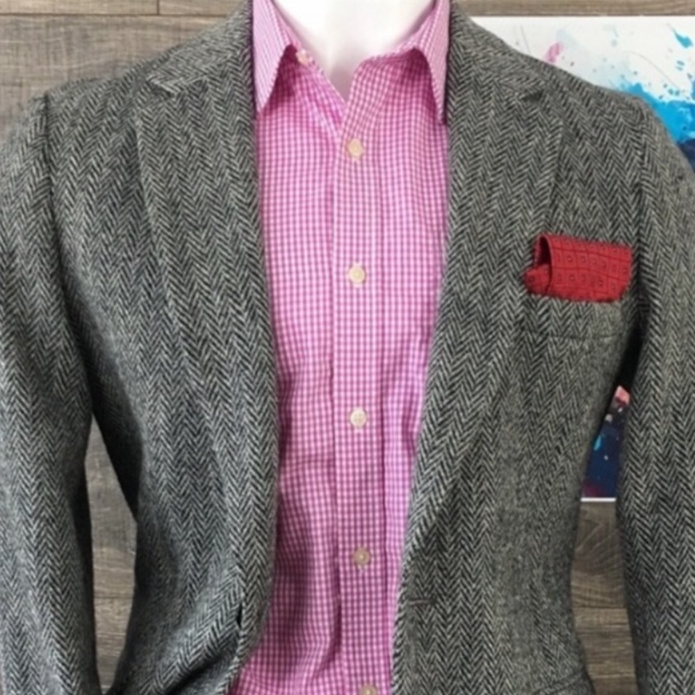 Men’s Harris Tweed Wool Blazer Sport Coat